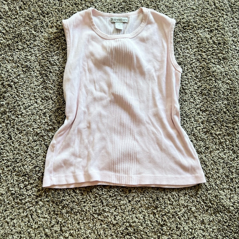 Women’s pink dress barn tank top -medium